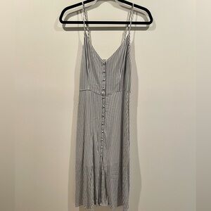 Abercrombie & Fitch Button-Up Striped Midi Dress